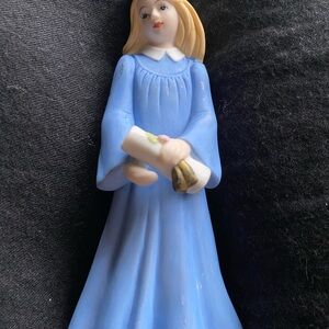 Elegant Blue Graduate Figurine